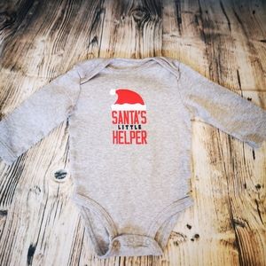 🎅 Christmas Long Sleeve Onesie; 6 Months
